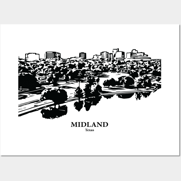 Midland - Texas Wall Art by Lakeric